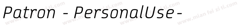 Patron - PersonalUse字体转换